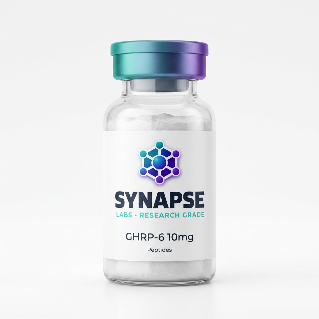 GHRP-6 10mg lyophilised vial supplied by Synapse Labs