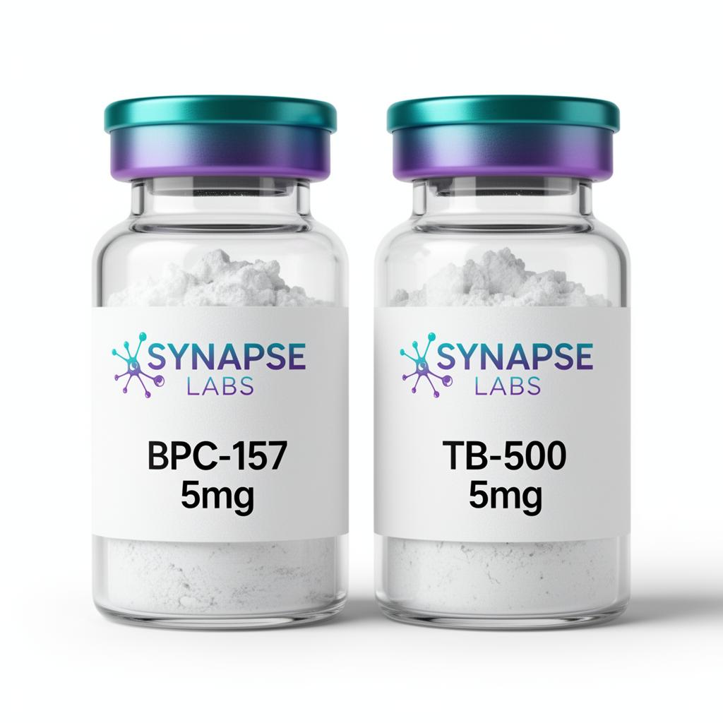 Wolverine Stack — BPC-157 + TB-500 (2 Vials) — Synapse Labs vial