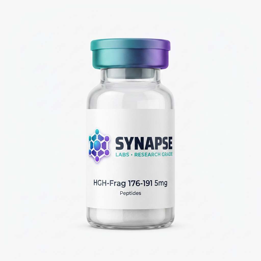 HGH-Frag 176-191 5mg lyophilised vial supplied by Synapse Labs