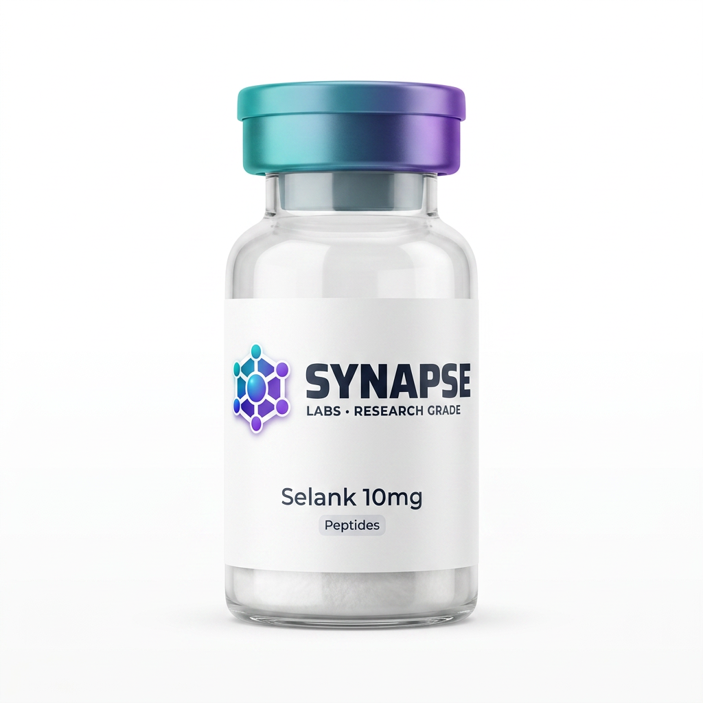 Selank 10mg lyophilised vial supplied by Synapse Labs