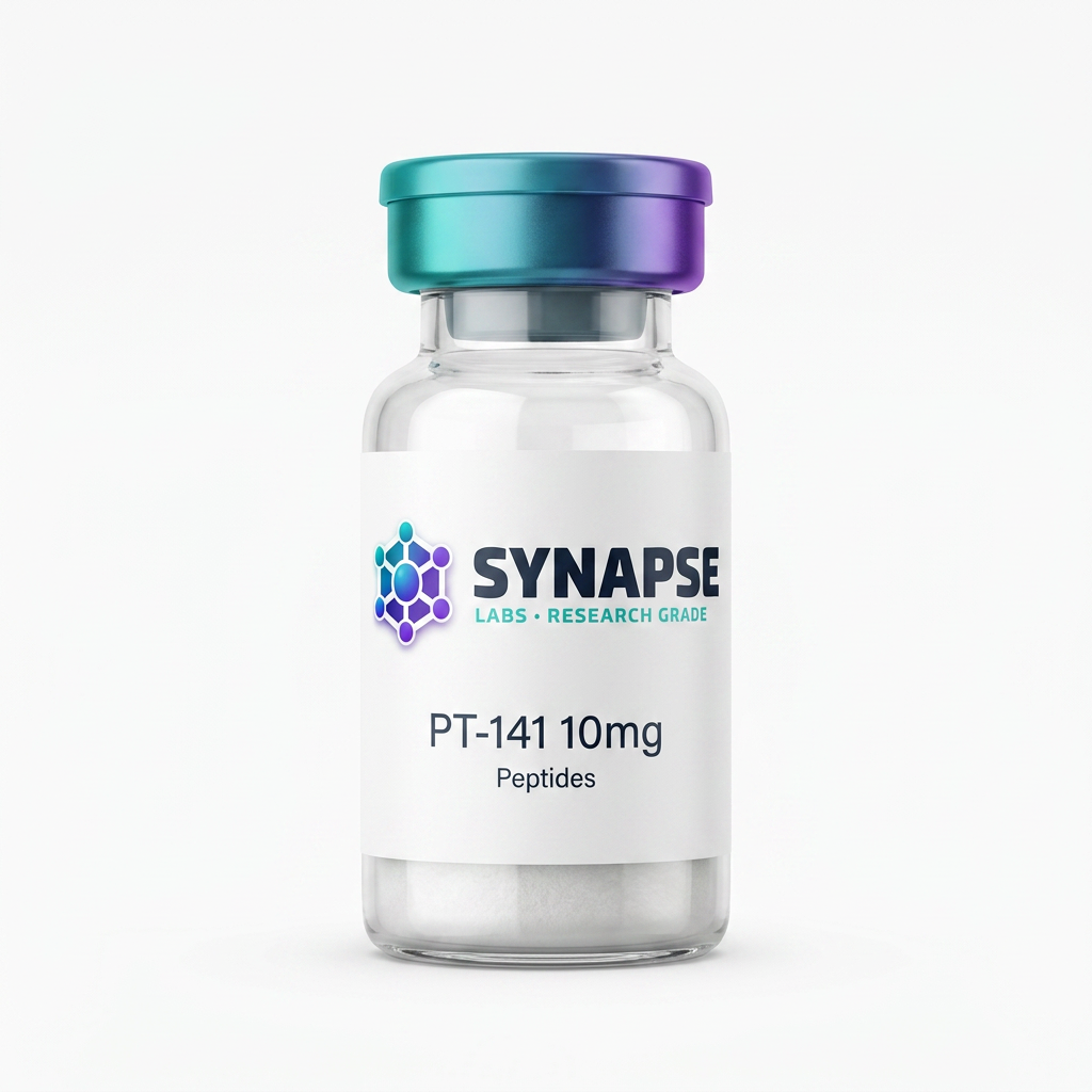 PT-141 10mg lyophilised vial supplied by Synapse Labs