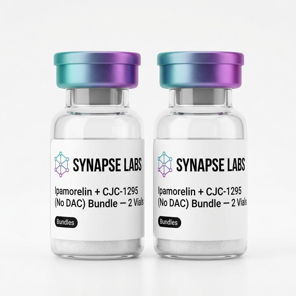 Ipamorelin + CJC-1295 (No DAC) Bundle — 2 Vials lyophilised vial supplied by Synapse Labs