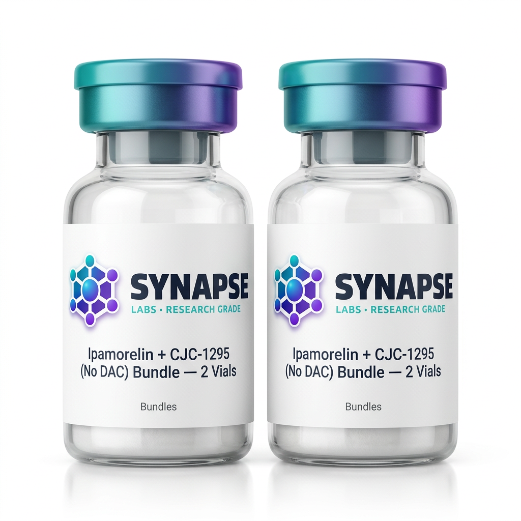 Ipamorelin + CJC-1295 (No DAC) Bundle — 2 Vials lyophilised vial supplied by Synapse Labs