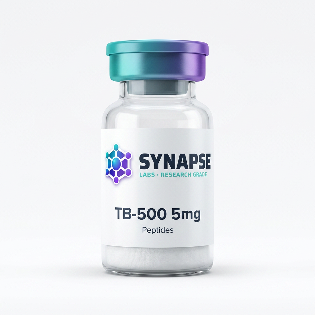 TB-500 5mg lyophilised vial supplied by Synapse Labs