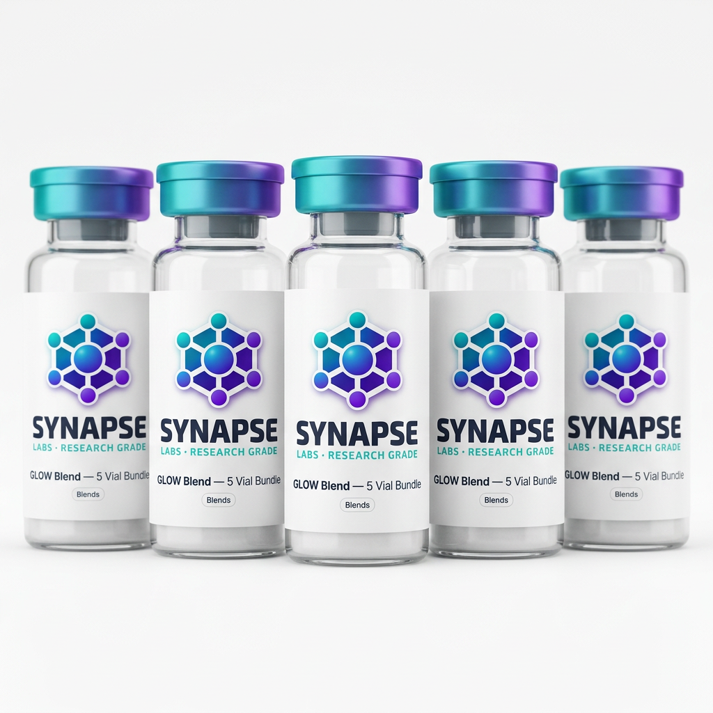 GLOW Blend — 5 Vial Bundle lyophilised vial supplied by Synapse Labs