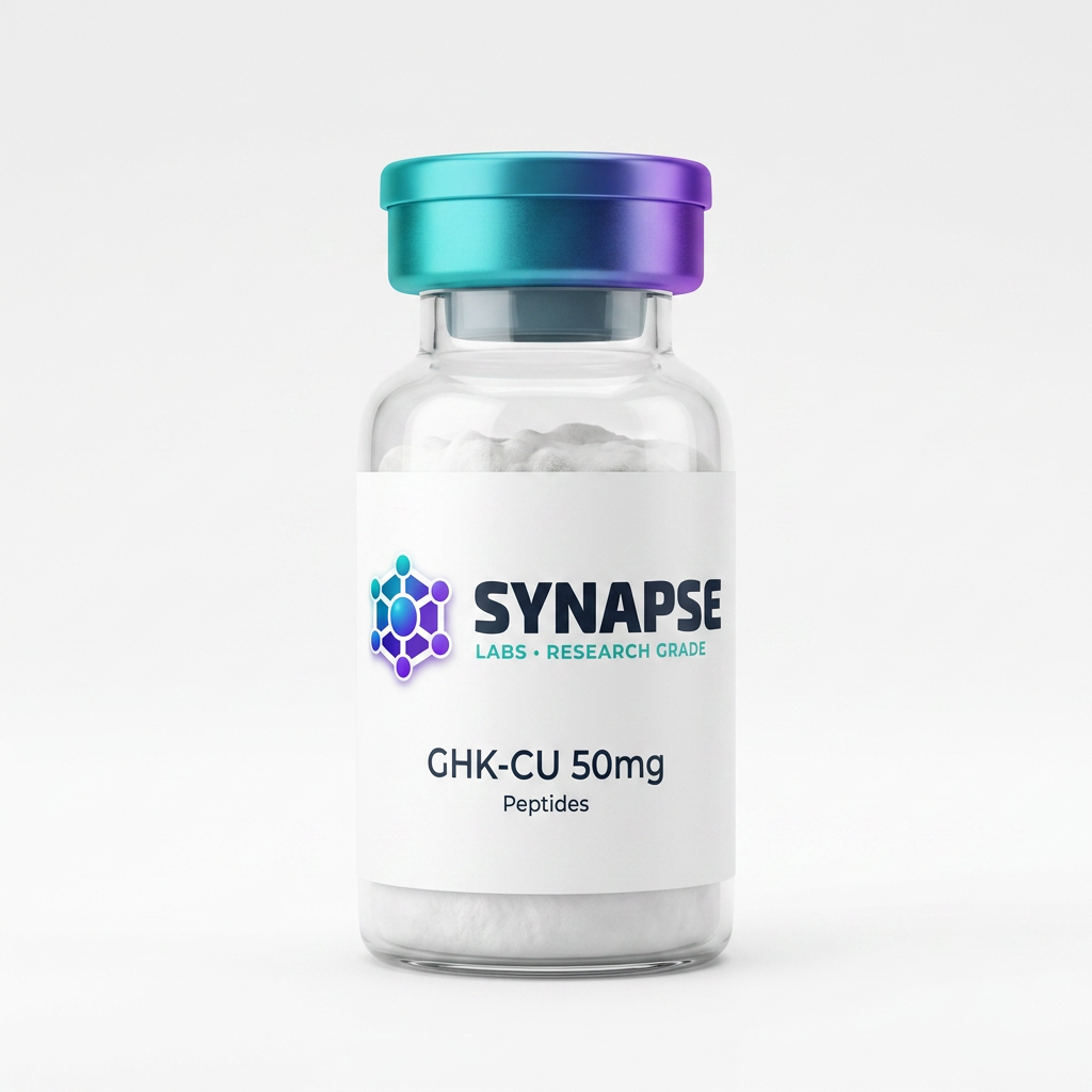 GHK-CU 50mg lyophilised vial supplied by Synapse Labs