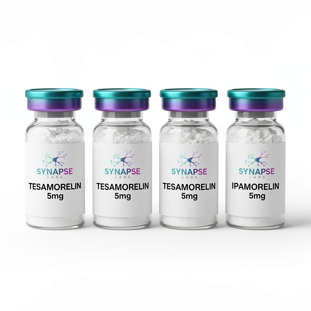 Tesamorelin + Ipamorelin Bundle — 4 Vials (3:1) — Synapse Labs vial
