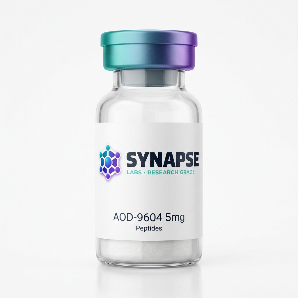 AOD-9604 5mg lyophilised vial supplied by Synapse Labs